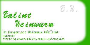 balint weinwurm business card